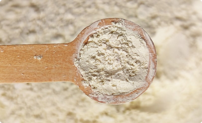 powder in a spoon